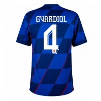 Maglia Calcio Croazia Josko Gvardiol #4 Seconda Divisa Europei 2024 Manica Corta